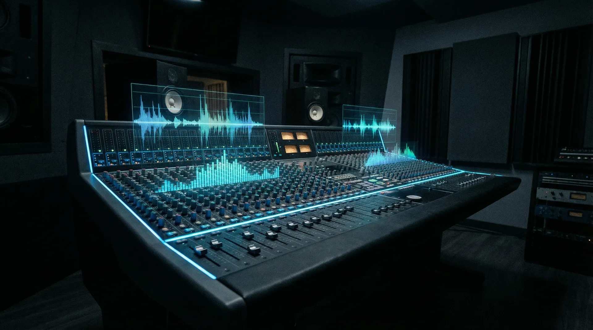 今日大赛 专业录音棚混音台与频谱可视化